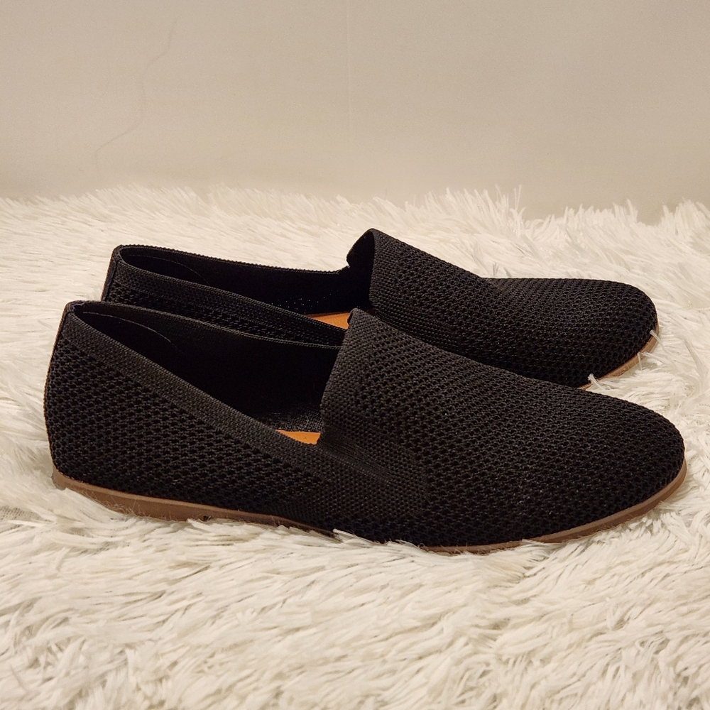 🍀Lucky Brand Mesh Flats Size 8.5 Black - Picture 2 of 13
